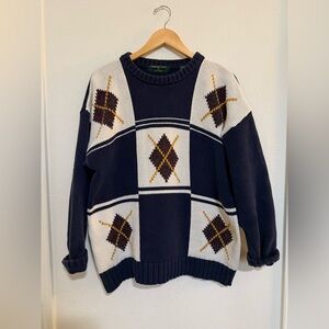 Embassy Row Argyle Crewneck Sweater